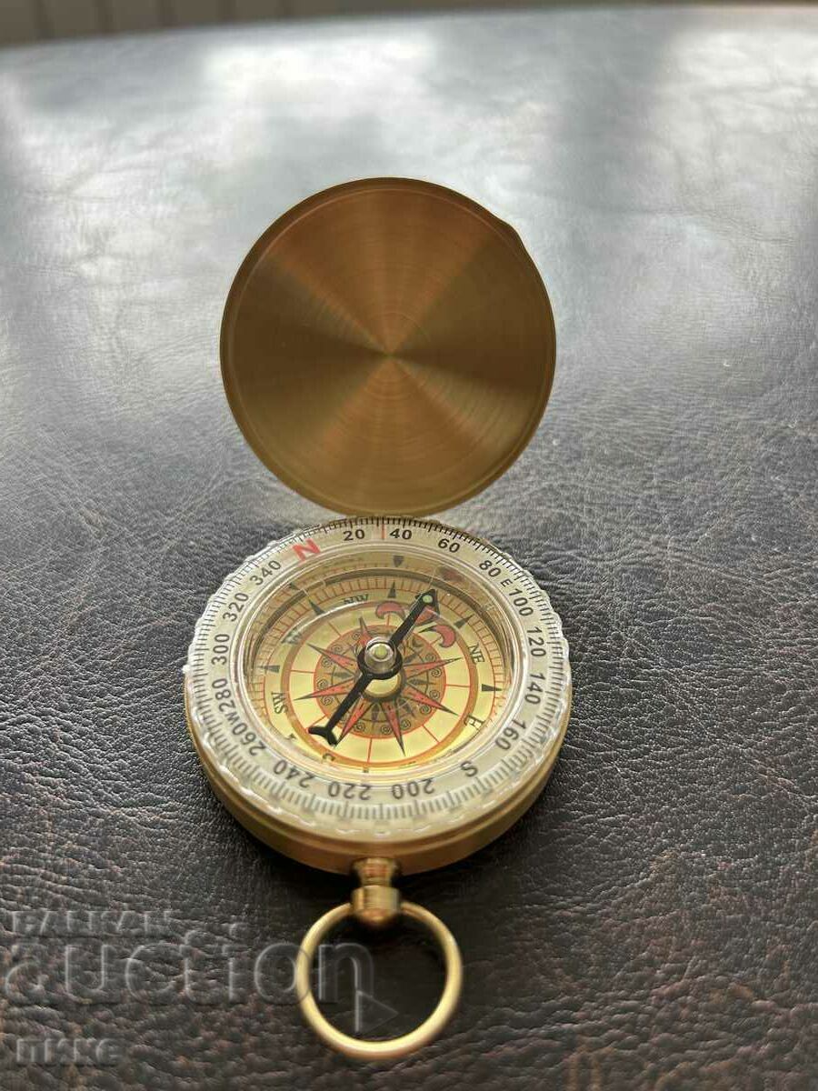 Brass compass