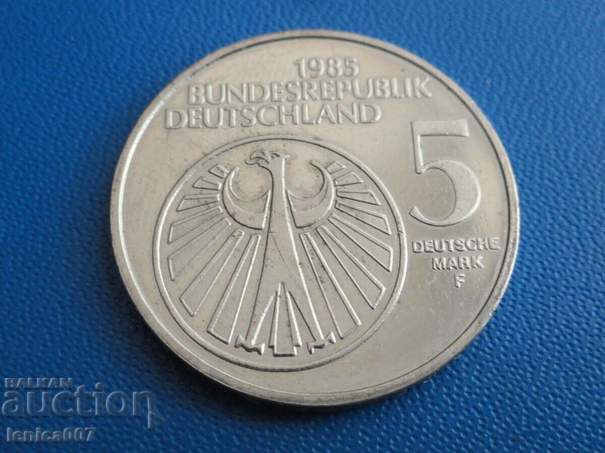 Livrarea Germania 1985 - 5 timbre „Anul European al Muzicii”