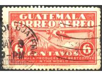 Stamped mark Aviation Airplane 1930 from Guatemala