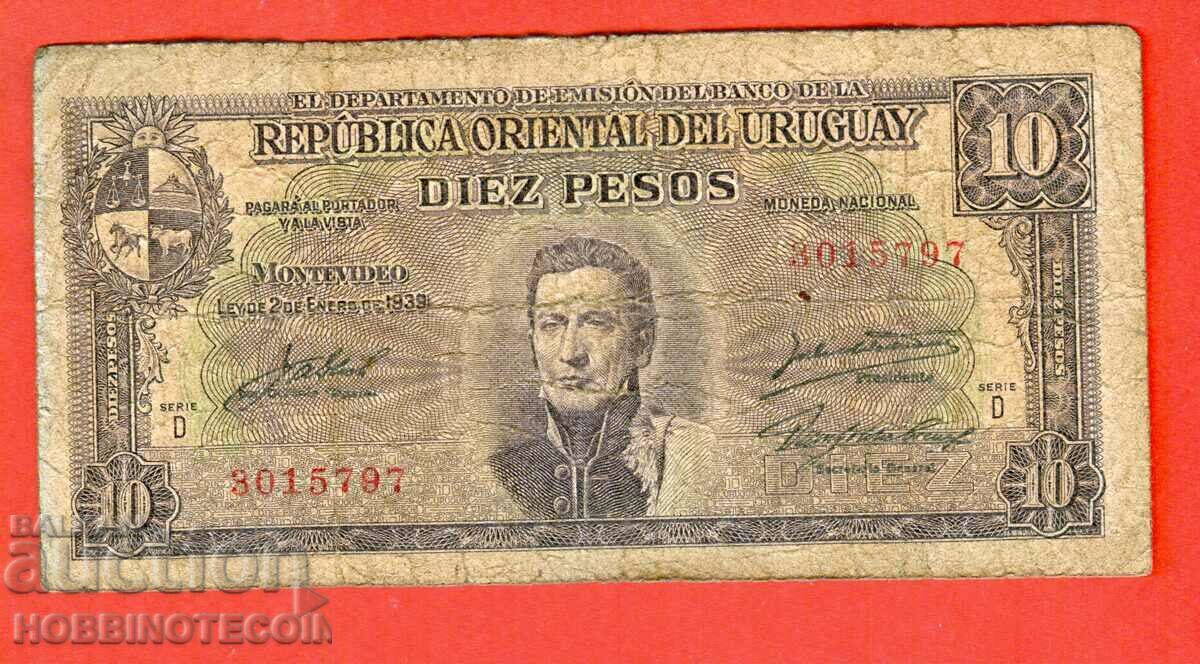 URUGUAY URUGUAY 10 Peso - numărul 1939 - 1