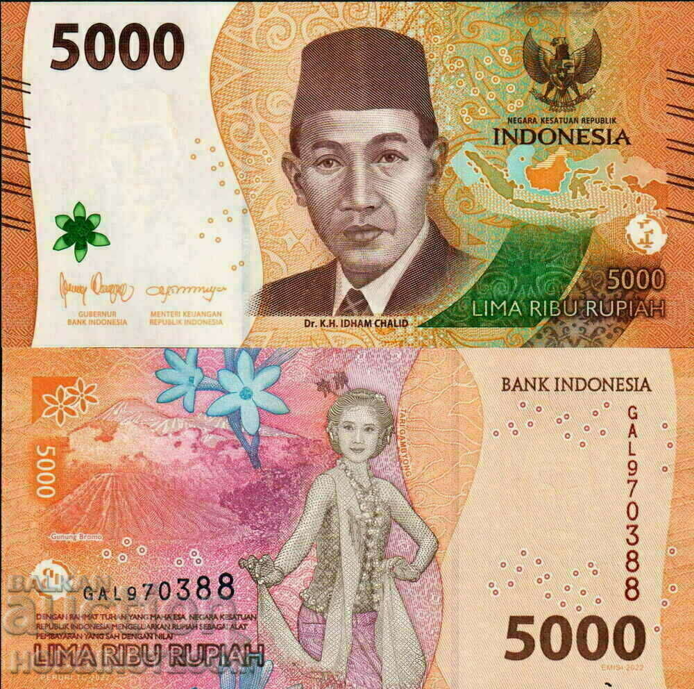 ИНДОНЕЗИЯ INDONESIA 5000 - 5 000 емисия issue 2022 НОВА UNC