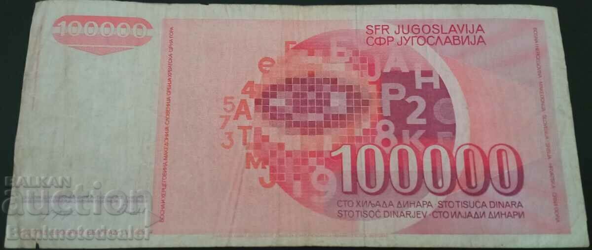 Yugoslavia 100000 Dinara 1989 Pick 97 Ref4019 with price 0.75 BGN | € 0.38