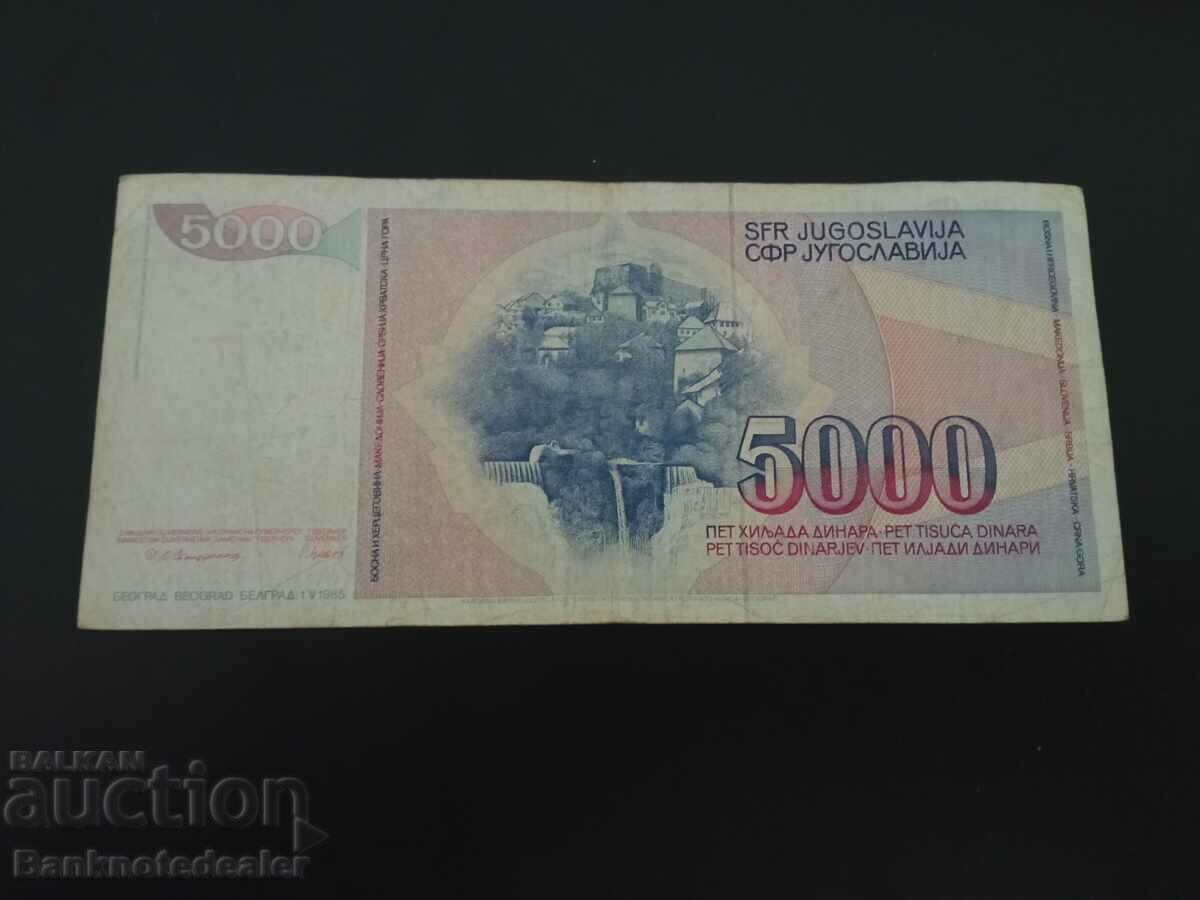 Yugoslavia 5000 Dinara 1985 Pick 93a Ref 6069 with price 0.75 BGN | € 0.38 Yugoslavia 5000 Dinara 1985 Pick 93a Ref 6069 with price 0.75 BGN | € 0.38