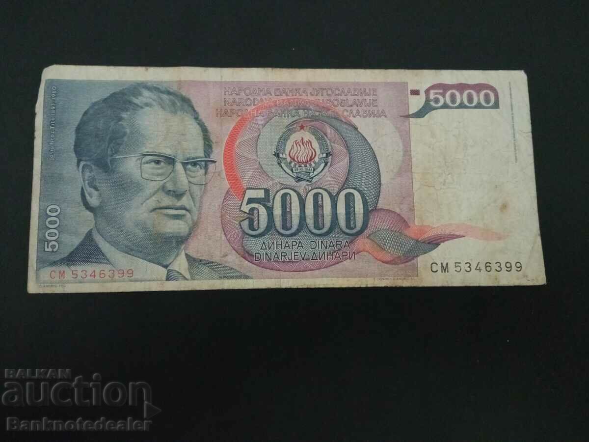 Iugoslavia 5000 Dinara 1985 Pick 93a Ref 6399