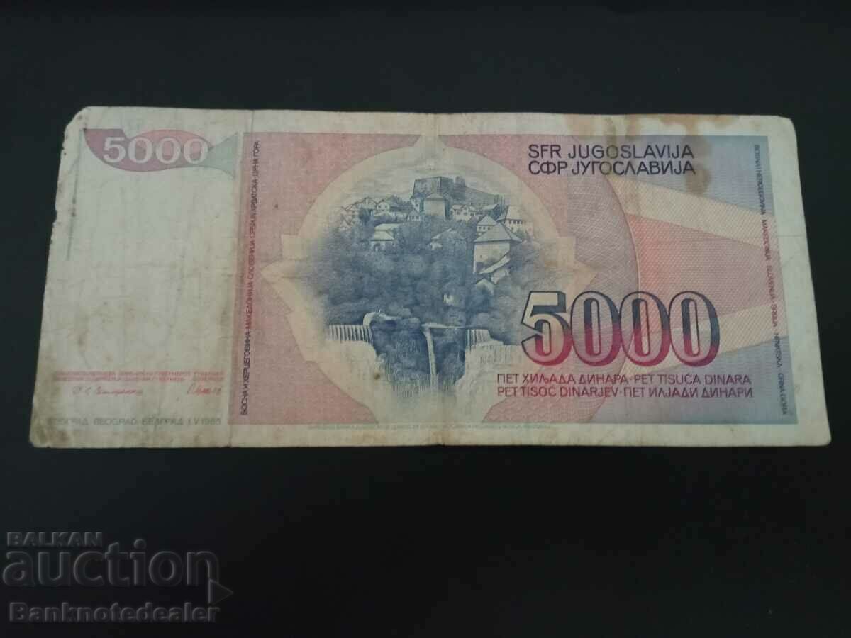 Yugoslavia 5000 Dinara 1985 Pick 93a Ref 6532 with price 0.75 BGN | € 0.38 Yugoslavia 5000 Dinara 1985 Pick 93a Ref 6532 with price 0.75 BGN | € 0.38