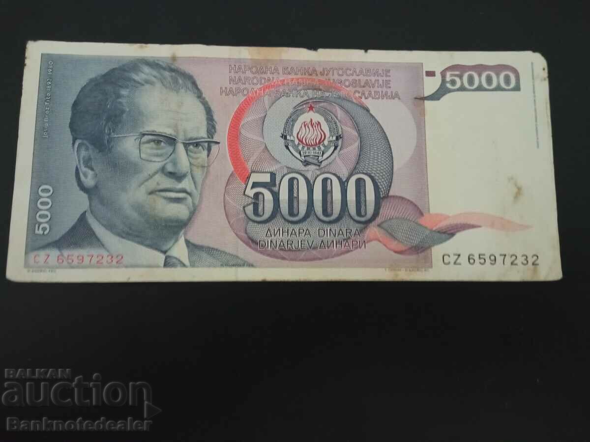 Yugoslavia 5000 Dinara 1985 Pick 93a Ref 7232