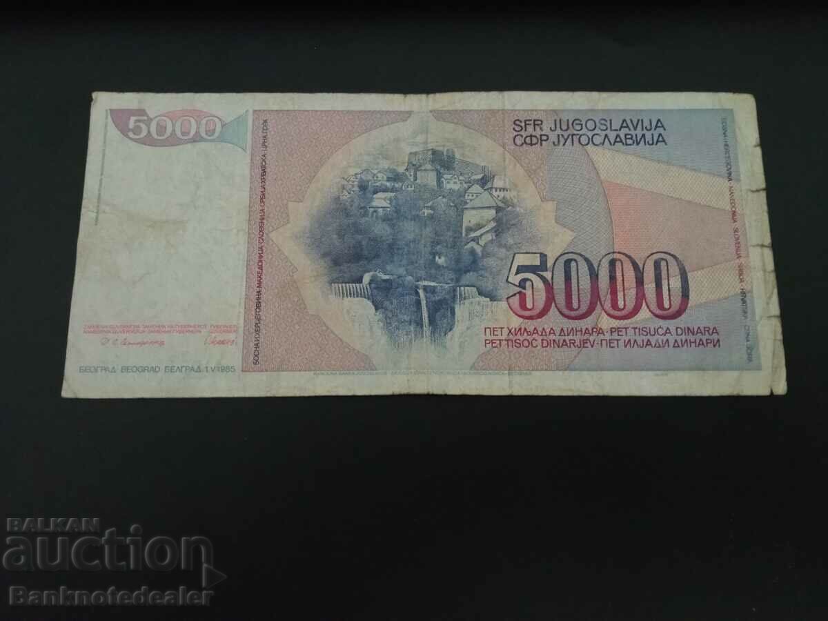 Yugoslavia 5000 Dinara 1985 Pick 93a Ref 9402 with price 0.75 BGN | € 0.38 Yugoslavia 5000 Dinara 1985 Pick 93a Ref 9402 with price 0.75 BGN | € 0.38