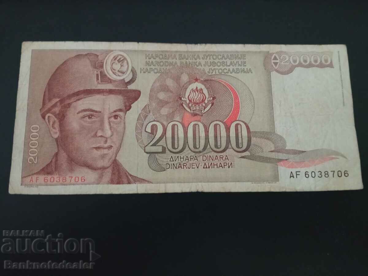 Yugoslavia 20000 Dinara 1987 Pick 95 Ref 8706