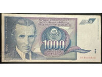 Yugoslavia 1000 Dinara 1991 Pick 110 Ref 9830