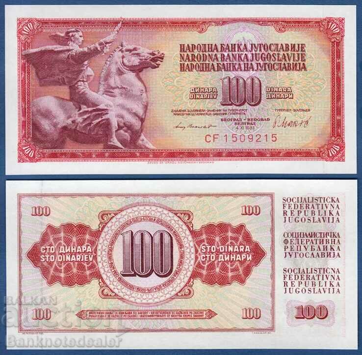 Iugoslavia 100 Dinara 1981 Pick 80c Ref 9154 Unc