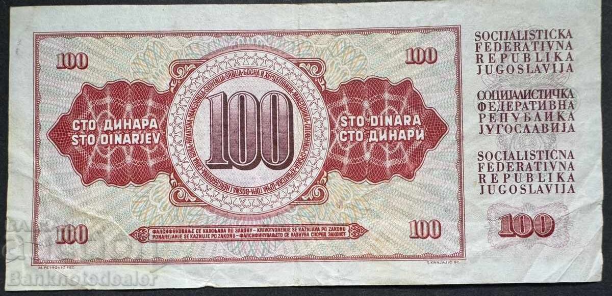 Iugoslavia 100 Dinari 1965 Pick 80 Ref 4161 cu preț € 0.75 | 1.47 BGN