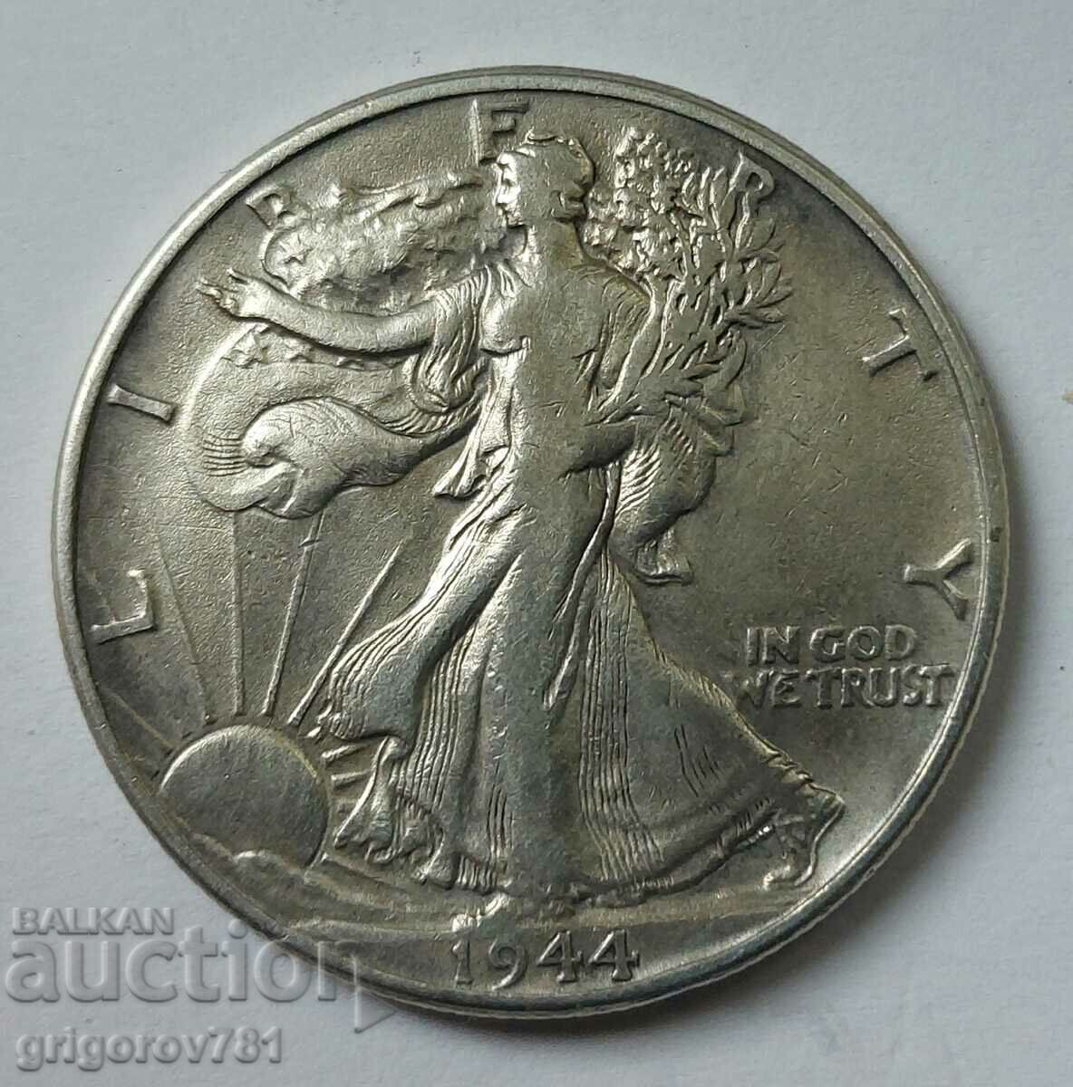 1/2 долар сребро САЩ 1944 - сребърна монета #7 с цена € 20.45 | 40.00 лв. 1/2 долар сребро САЩ 1944 - сребърна монета #7 с цена € 20.45 | 40.00 лв.