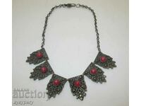 Old jewelry necklace ornament for women's folk costume