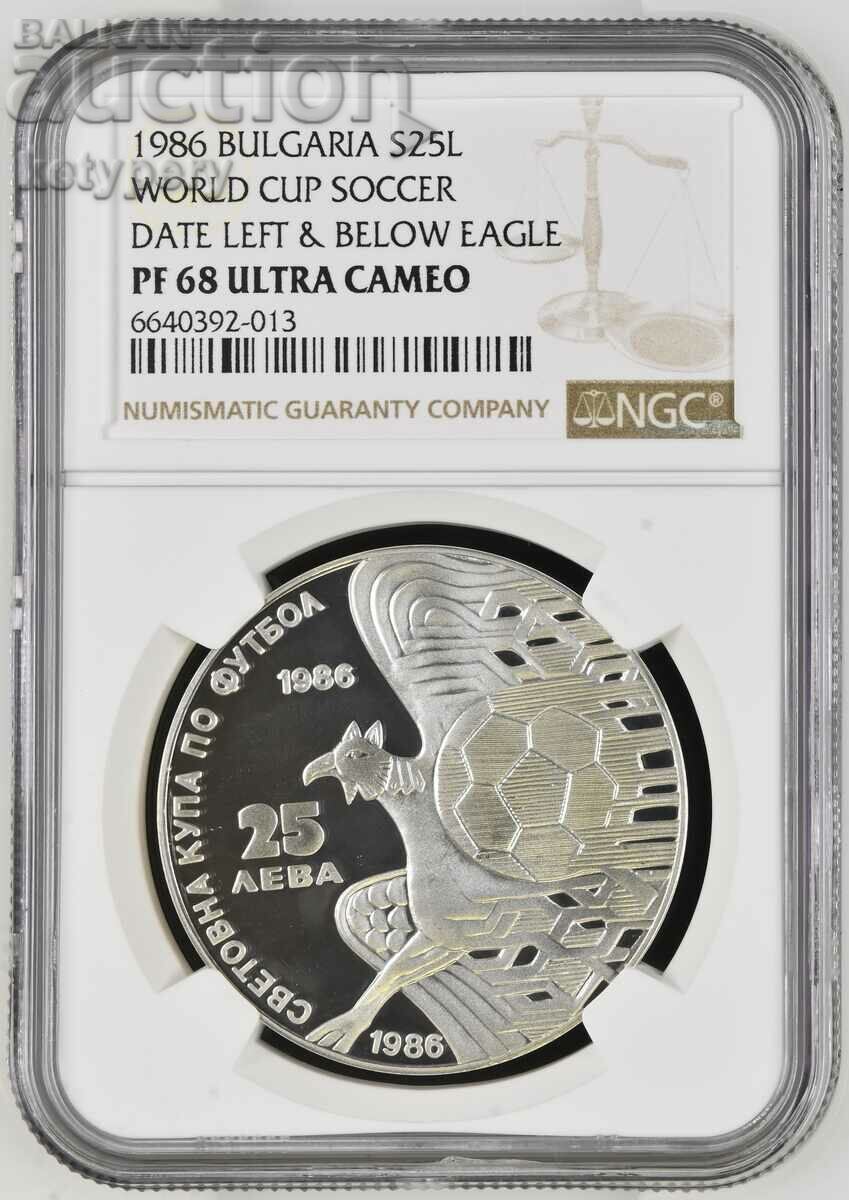 BGN 25 1986 - Griffin NGC PF 68 Ultra Cameo