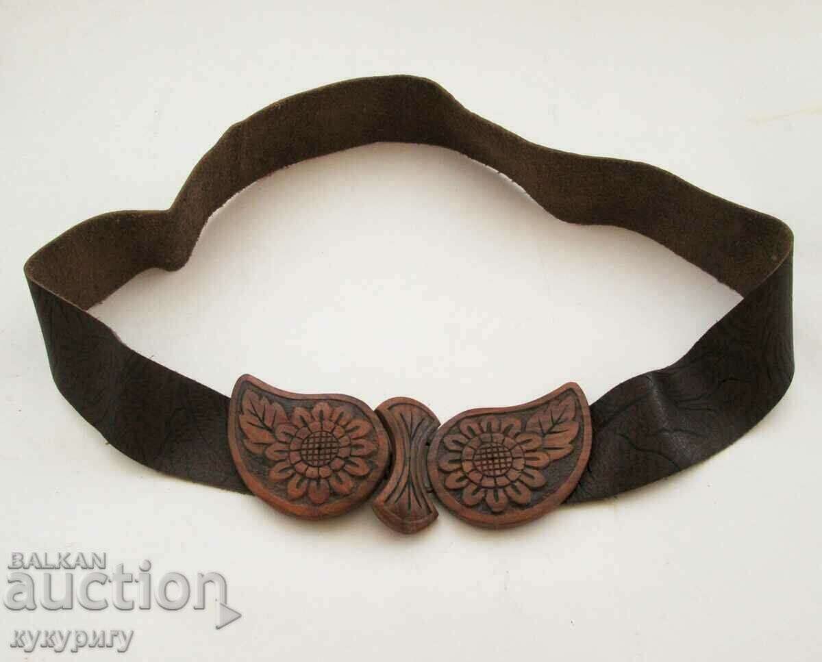 Old wooden pafta pafti carving for folk costume - 7