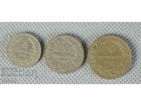 1912-13 Kingdom of Bulgaria coin 5, 10 and 20 cents 3 coins