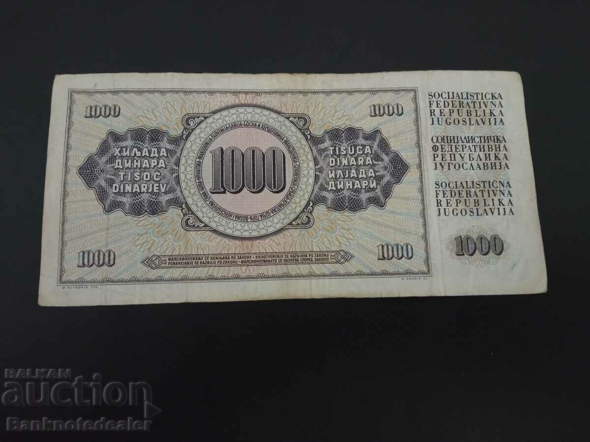 Γιουγκοσλαβία 1000 Dinara 1978 Pick 92b Ref 1421