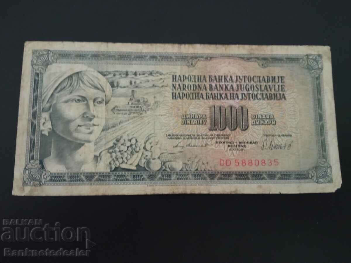 Yugoslavia 1000 Dinara 1978 Pick 92b Ref 0835