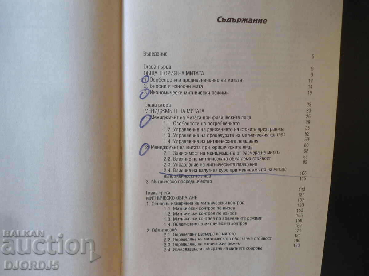 Auction  CUSTOMS AND CUSTOMS POLICY