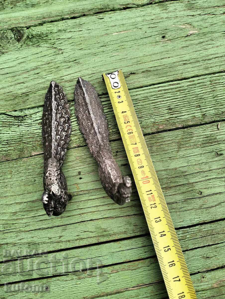 Auction Old metal peacocks Auction Old metal peacocks