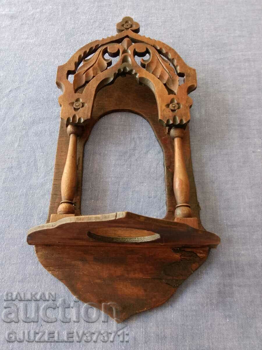 Collectible Old home iconostasis, lamp Woodcarving - 7 Collectible Old home iconostasis, lamp Woodcarving - 7