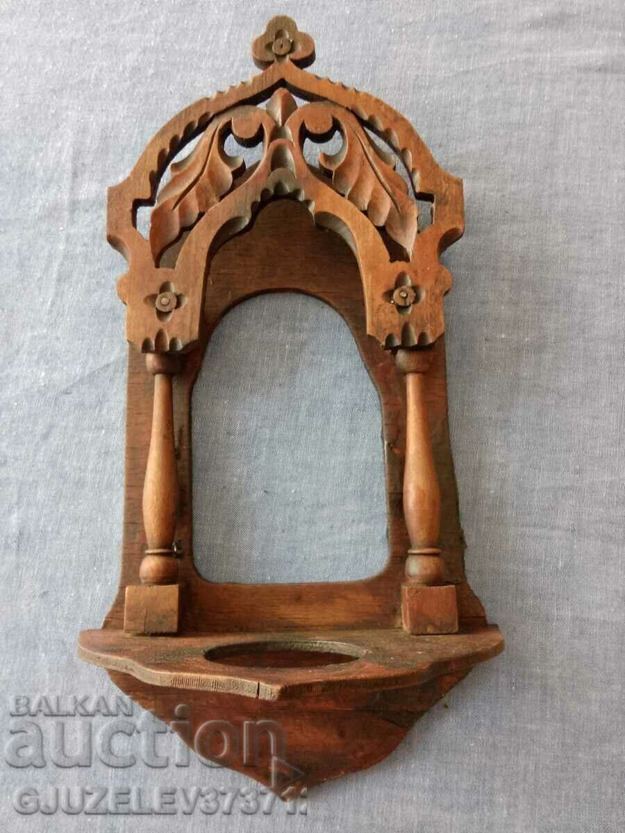 Collectible Old home iconostasis, lamp Woodcarving Collectible Old home iconostasis, lamp Woodcarving