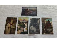 KINGDOM OF BULGARIA CENSORED POST CARDS LOT 5 NUMBERS