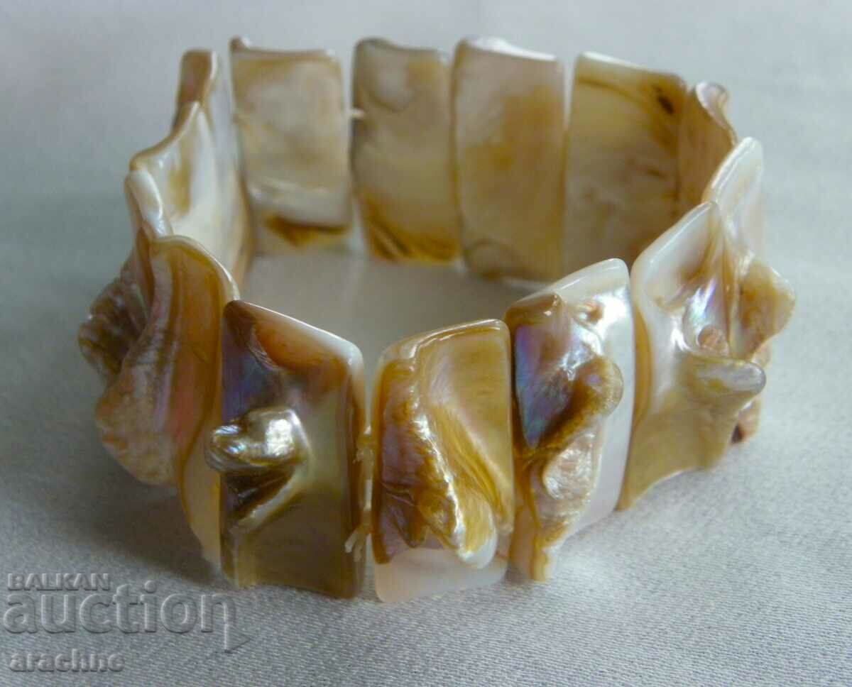 Snail Mother of Pearl Bracelet Great green marmoratus turban with price 95.00 BGN | € 48.57 Snail Mother of Pearl Bracelet Great green marmoratus turban with price 95.00 BGN | € 48.57