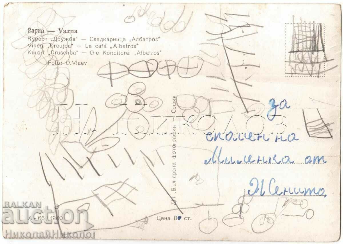 1960 OLD CARD RESORT FRIENDSHIP ALBATROS SWEET SHOP G898 with price 3.00 BGN | € 1.53 1960 OLD CARD RESORT FRIENDSHIP ALBATROS SWEET SHOP G898 with price 3.00 BGN | € 1.53