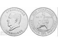 Paraguay 300 Guarani 1973 Alfredo Stresner Argint