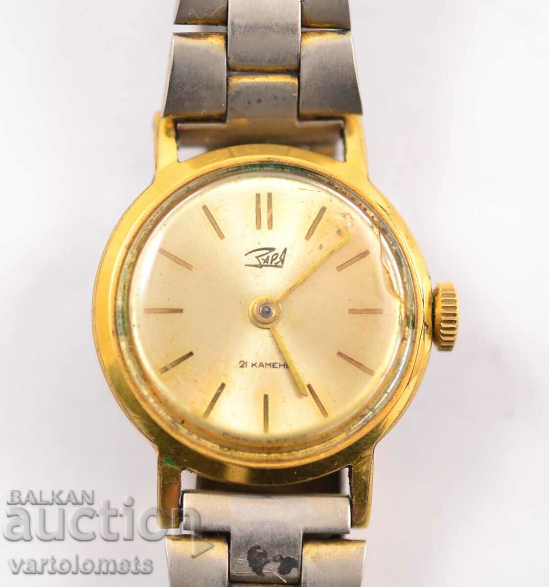 ZARYA women's watch with gold plating 20 Mk - works