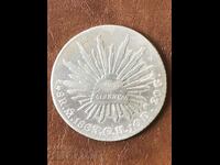 Mexico 8 Reales 1863 Silver