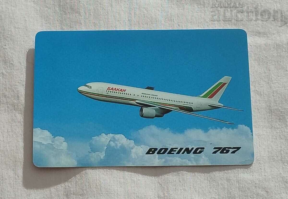 БГА "БАЛКАН"  BOEING 767 КАЛЕНДАРЧЕ 1992 г.