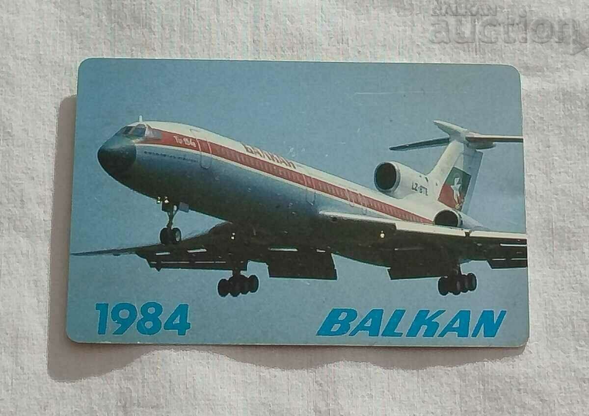 BGA "BALKAN" TU-154 CALENDAR 1984