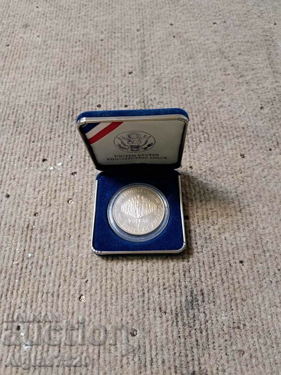 Delivery of 1 dollar 1987/silver/ Delivery of 1 dollar 1987/silver/