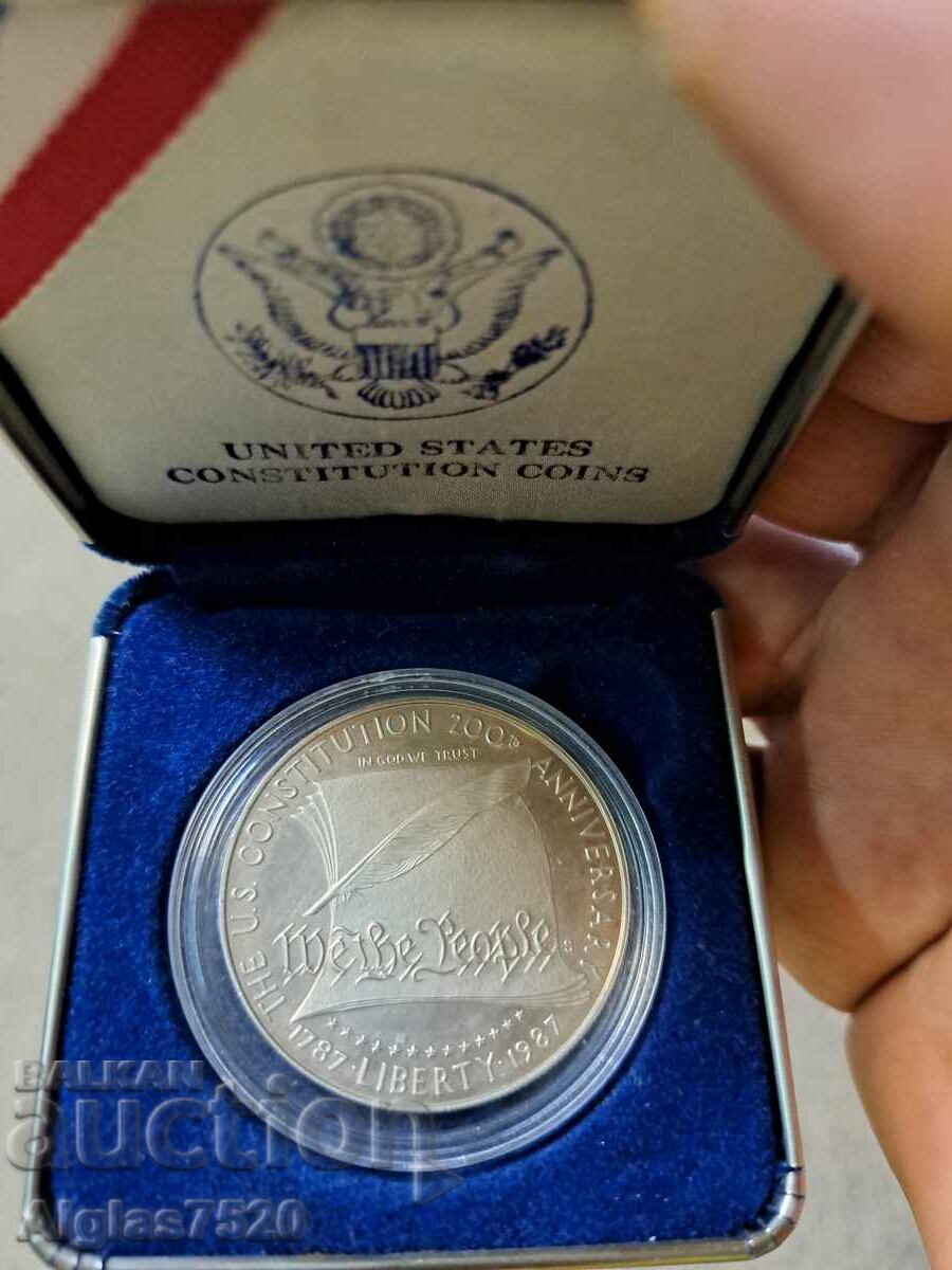 1 dollar 1987/silver/ - 5 1 dollar 1987/silver/ - 5