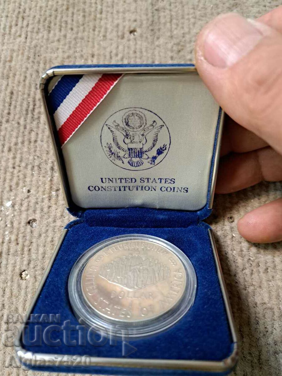 1 dollar 1987/silver/ - 7 1 dollar 1987/silver/ - 7