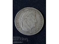 France 1843 B - 5 Francs - Silver Coin