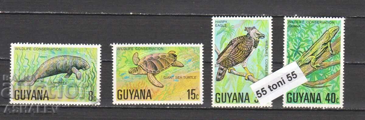 1978 GUYANE animale 4 v ** Mi 530 /33