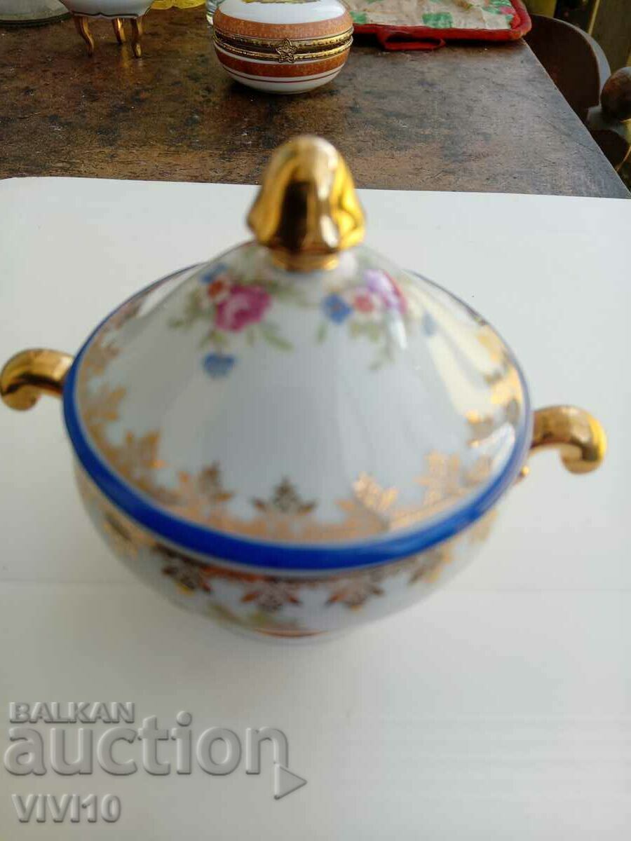A gorgeous Limoges miniature porcelain tureen