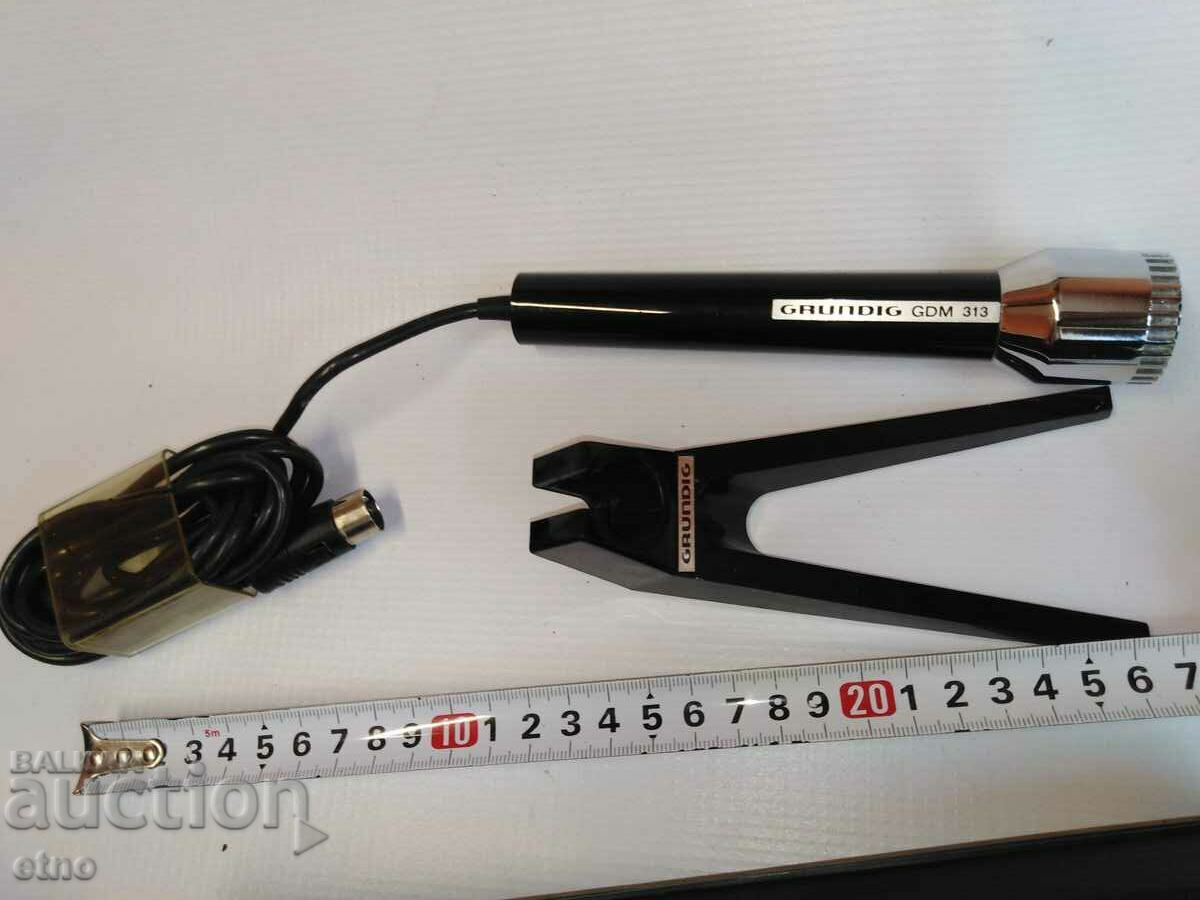 VINTAGE "GRUNDIG GDM 313" MICROPHONE WITH BOX with price 35.00 BGN | € 17.90 VINTAGE "GRUNDIG GDM 313" MICROPHONE WITH BOX with price 35.00 BGN | € 17.90