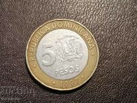 Republica Dominicană 5 pesos 1997