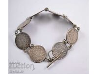 Silver coin bracelet 22.6 g