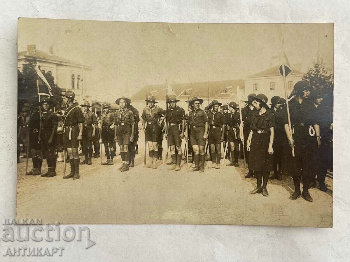 Kingdom of Bulgaria rare photo scout commanders uniforms