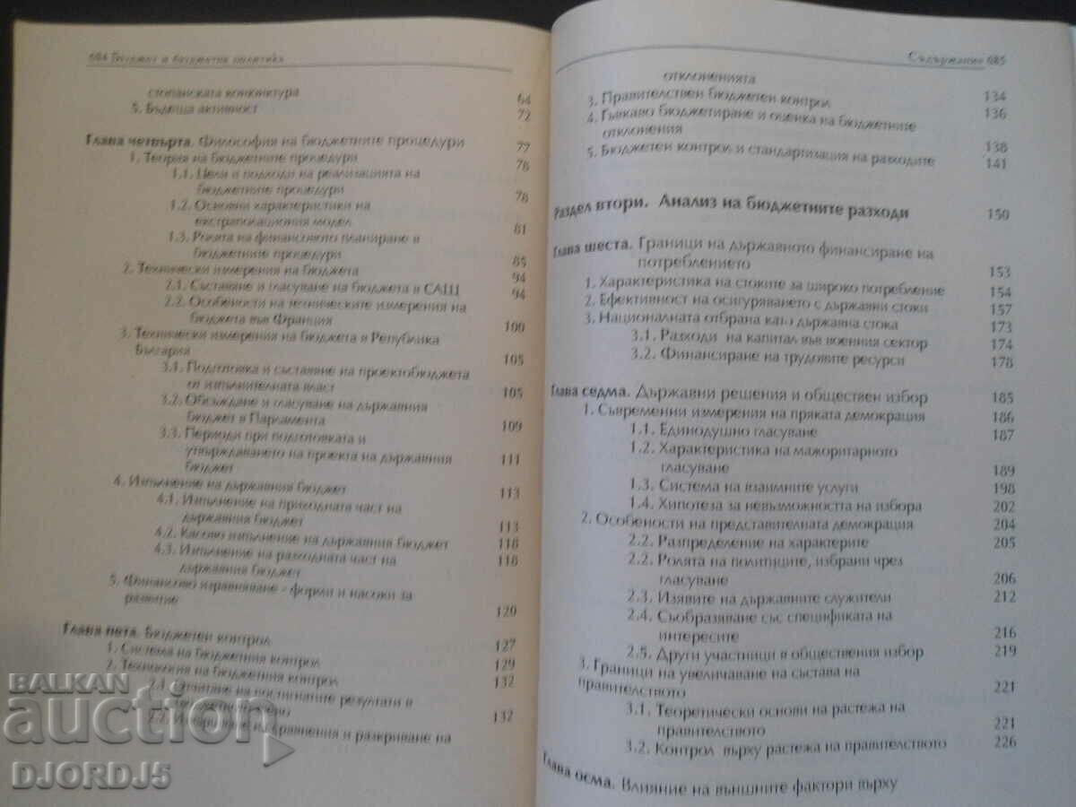 Auction  BUDGET and budgetary policy