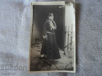 Old photo of a woman in a Rhodope costume, 1935