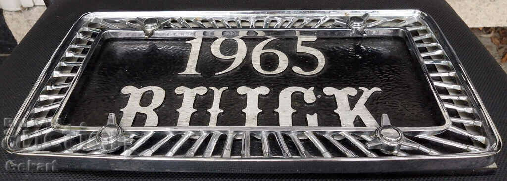 Auction Old vintage metal BUICK 1965 car plate Auction Old vintage metal BUICK 1965 car plate