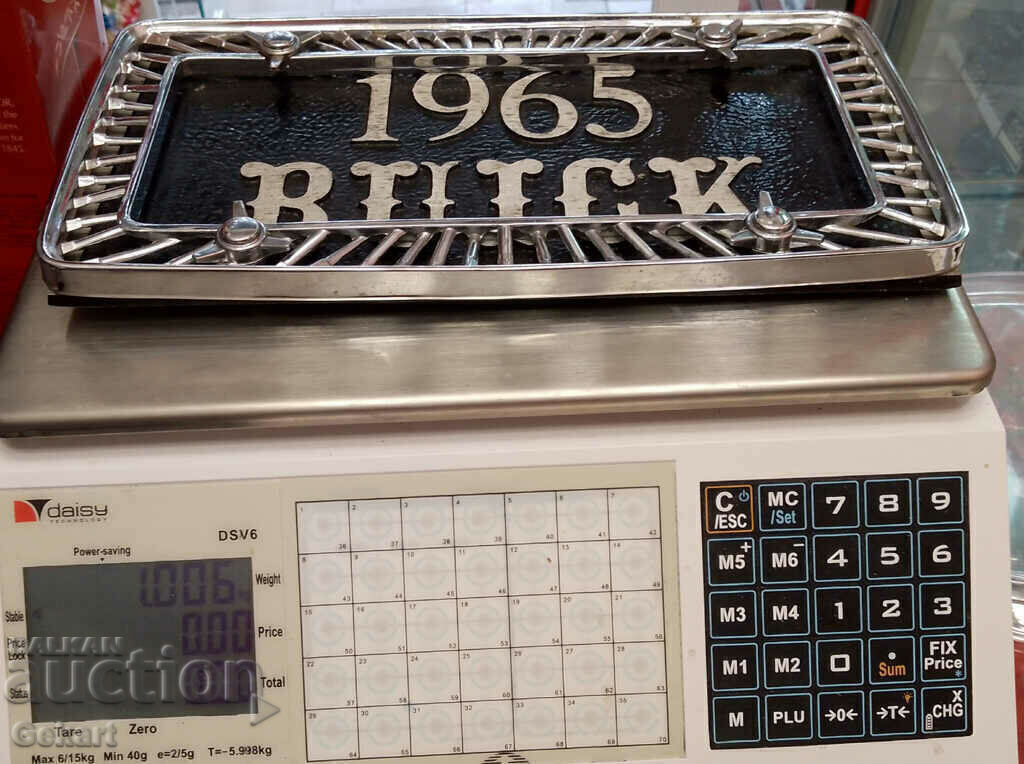 Old vintage metal BUICK 1965 car plate - 6 Old vintage metal BUICK 1965 car plate - 6