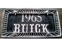 Old vintage metal BUICK 1965 car plate