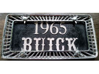 Old vintage metal BUICK 1965 car plate